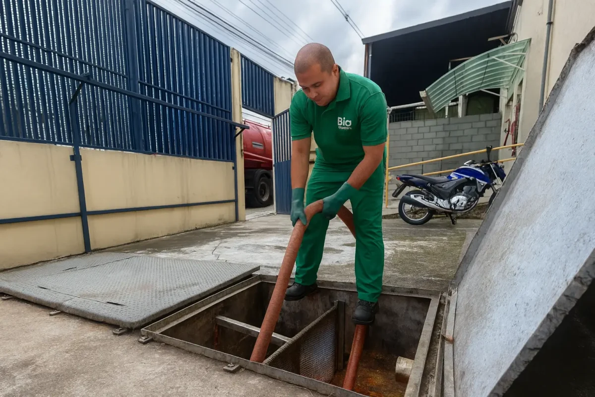 Relação entre caixa de gordura e fossa